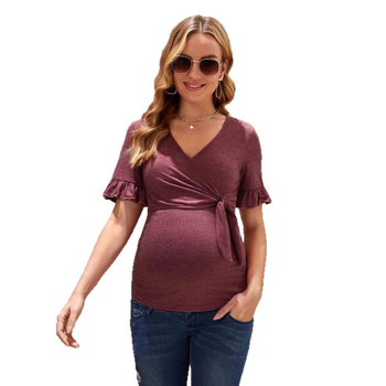 2025 m. Nauji Europos ir Amerikos tarpvalstybiniai suvarstomi vasariniai vientisos spalvos nėščiųjų moterų žindymo marškinėliai