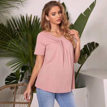 „Amazon“ nauji pavasario ir vasaros patogūs laisvi, vientisos spalvos apvalios kaklo nėštukėms skirti megztiniai