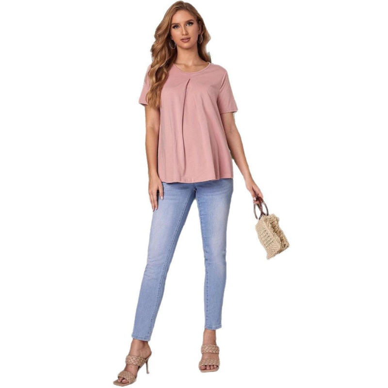 „Amazon“ nauji pavasario ir vasaros patogūs laisvi, vientisos spalvos apvalios kaklo nėštukėms skirti megztiniai