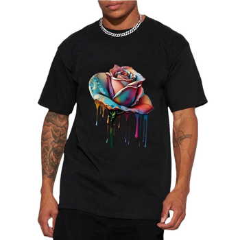 Vīriešu TEMU sprādzienbīstams tops no Amazon kokvilnas, īsām piedurknēm, 2D drukāšanas, īsām piedurknēm, AliExpress pārrobežu tirdzniecība