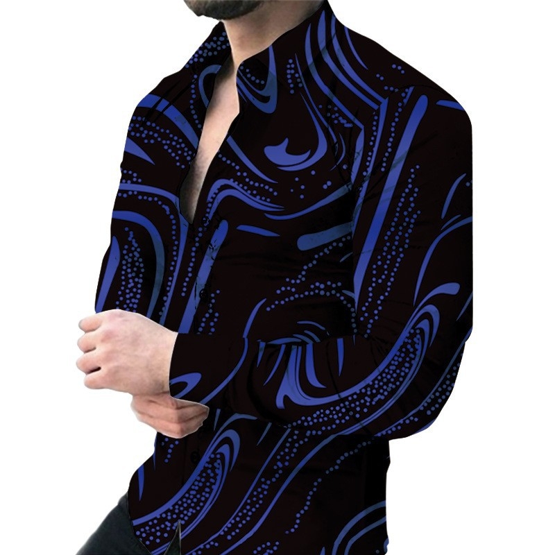 2023wish európai és amerikai férfi mintás hosszú ujjú ing, lezser kardigán, új gombos ünnepi divatos ing