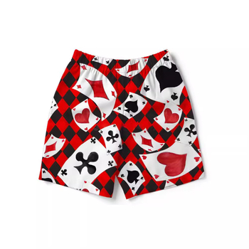 Euroopa ja Ameerika Ühendriikide piiriülesed Amazoni pokkeri 3D-printimisega rannapüksid, mood, vabaaja, sirged, sportlikud, vabaaja lühikesed püksid