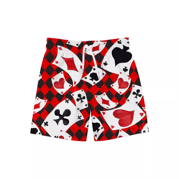 Euroopa ja Ameerika Ühendriikide piiriülesed Amazoni pokkeri 3D-printimisega rannapüksid, mood, vabaaja, sirged, sportlikud, vabaaja lühikesed püksid