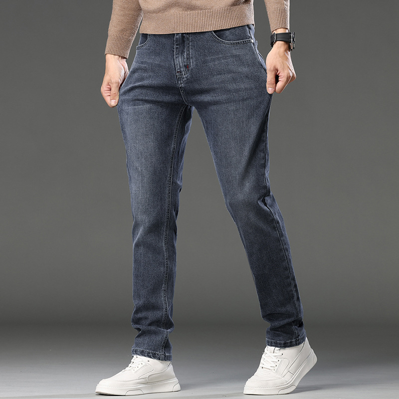 Daifa férfi farmernadrág őszi új, karcsúsított, kis lábméretű, hímzett, koreai, divatos, alkalmi, puha, mindenhez illő hosszú nadrág