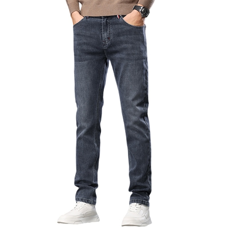 Daifa férfi farmernadrág őszi új, karcsúsított, kis lábméretű, hímzett, koreai, divatos, alkalmi, puha, mindenhez illő hosszú nadrág