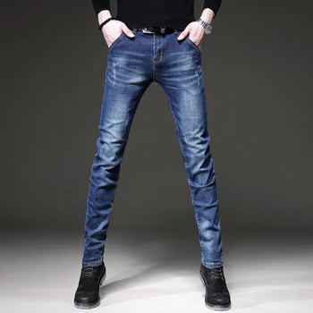 2024 tavaszi és nyári új férfi nadrág, karcsúsított lábszárhosszúságú férfi farmer, koreai trendi lezser nadrág, egy generációnyi haj