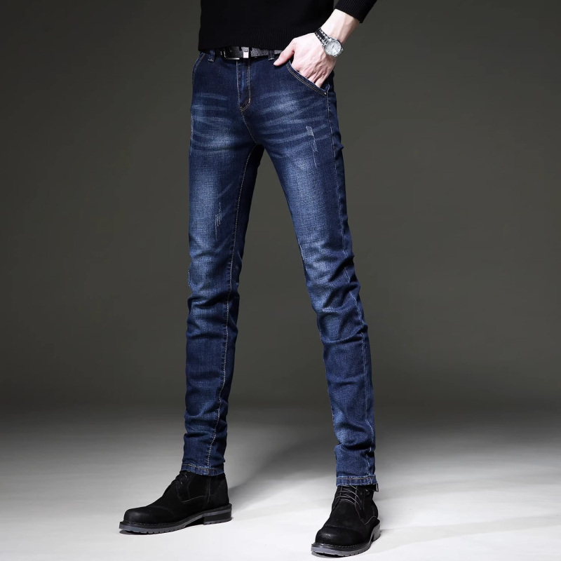 2024 tavaszi és nyári új férfi nadrág, karcsúsított lábszárhosszúságú férfi farmer, koreai trendi lezser nadrág, egy generációnyi haj