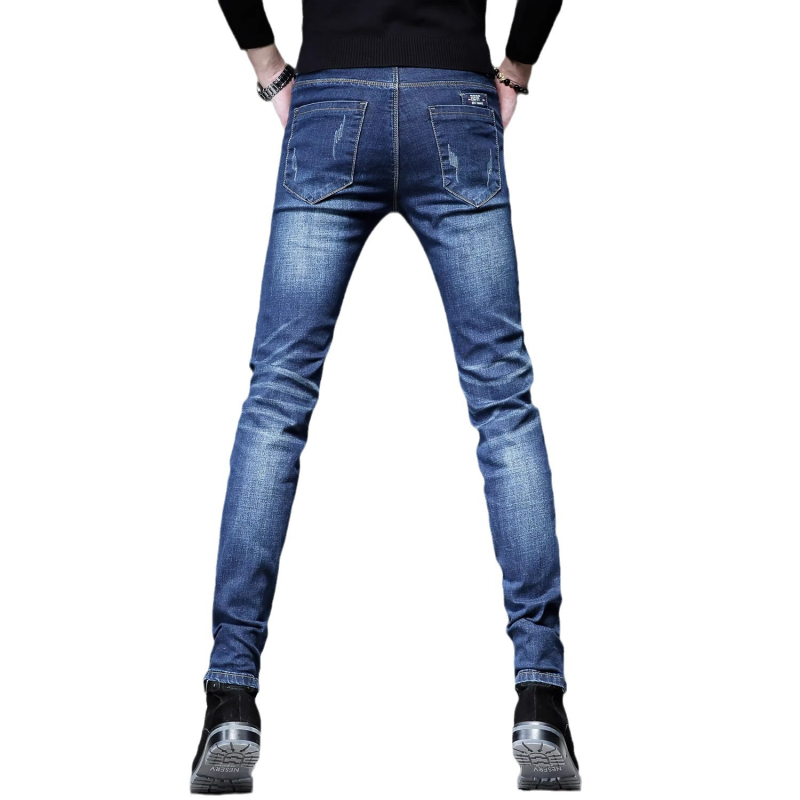 2024 tavaszi és nyári új férfi nadrág, karcsúsított lábszárhosszúságú férfi farmer, koreai trendi lezser nadrág, egy generációnyi haj