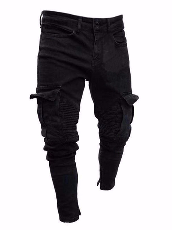 Piiriüleselt Euroopast ja Ameerikast müüdavad Amazoni venivast materjalist meeste teksad, trendikad põlveauguga lukuga püksid kohaletoimetamiseks