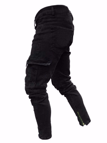 Piiriüleselt Euroopast ja Ameerikast müüdavad Amazoni venivast materjalist meeste teksad, trendikad põlveauguga lukuga püksid kohaletoimetamiseks