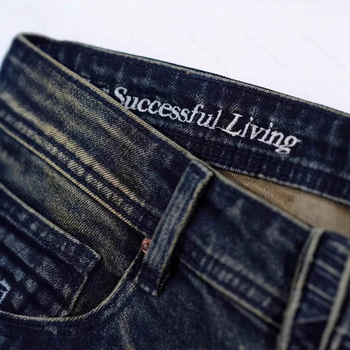 Luxus férfi farmernadrág, laza szabású, trendi márka, lezser és divatos