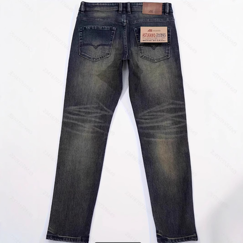 Luxus férfi farmernadrág, laza szabású, trendi márka, lezser és divatos