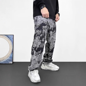 American Retro High Street egyenes szárú farmernadrág, férfi széles szárú, laza, csúcskategóriás, lezser, őszi és téli nadrág