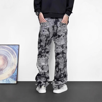 American Retro High Street egyenes szárú farmernadrág, férfi széles szárú, laza, csúcskategóriás, lezser, őszi és téli nadrág