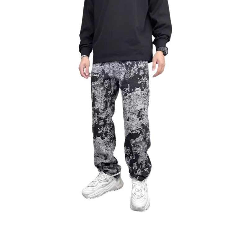 American Retro High Street egyenes szárú farmernadrág, férfi széles szárú, laza, csúcskategóriás, lezser, őszi és téli nadrág