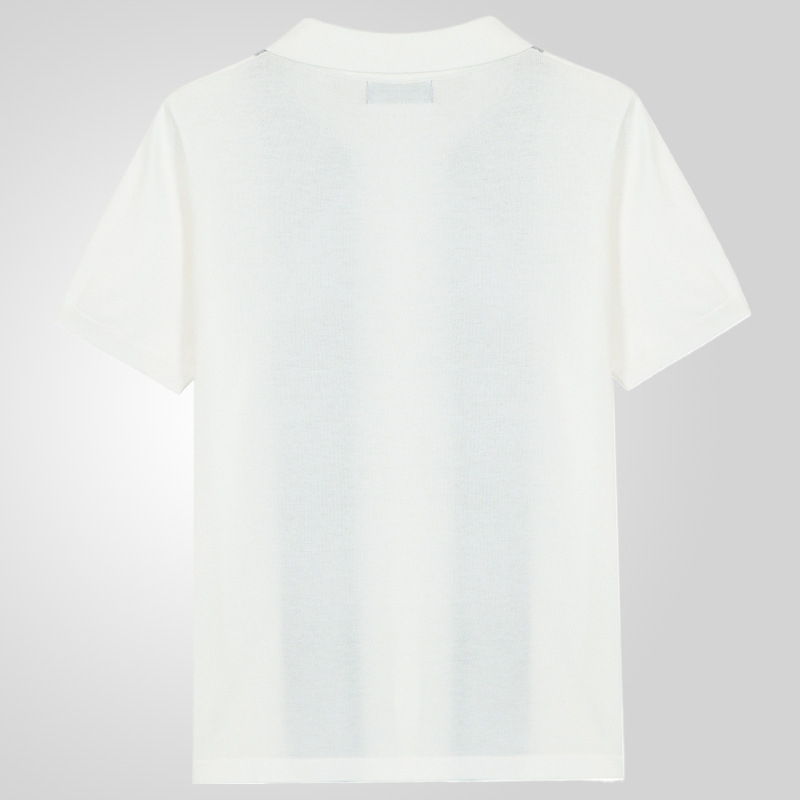 Europos ir Amerikos užsienio prekybos vyriški vasariniai nauji vyriški megztiniai su atvartu, laisvalaikio dryžuoti polo marškinėliai