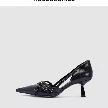 Male šiljaste kožne cipele za žene, nove proljetne i ljetne cipele s tankom petom iz 2025., retro francuske elegantne jednoslojne cipele Mary Jane