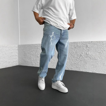 Trendi márkás nadrágok Férfi kölyökkutya jóképű luxus farmer High Street amerikai stílusú egyenes, széles szárú nadrágok Trendi