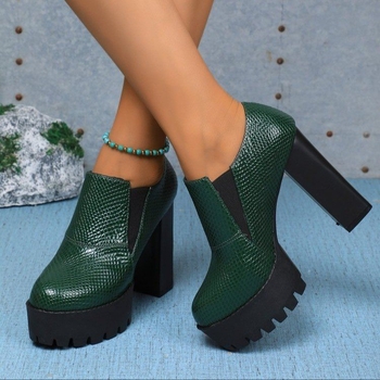 Határokon átnyúló külkereskedelmi női cipők, kockás, fűzős, divatos cipők 2024 tavasz és ősz, új platformos, magassarkú, 36-42-es méret