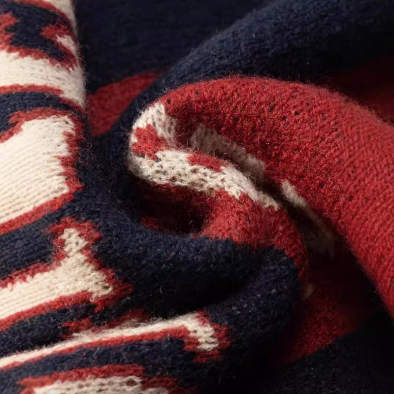 TEMU Xiyin Amazon kötött férfi pulóver, kontrasztos színű varrással, V-nyakkal, amerikai stílusú, bő, egyetemi fazon, hosszú.