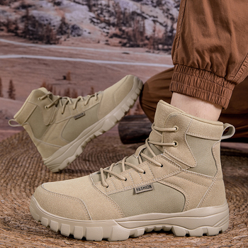 Νέες μπότες μάχης εξωτερικού χώρου 2025, άνετες, αδιάβροχες και αντιψυκτικές, μοντέρνες ανδρικές μπότες μάχης, μπότες