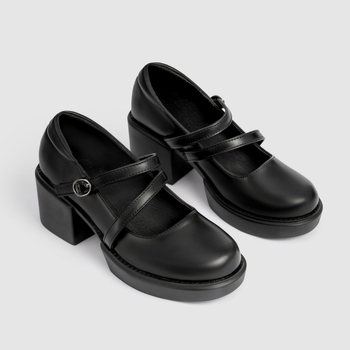 Magassarkú cipők, szandálok, női lapos cipők, nyári Mary Jane cipők, nem fárasztó kis bőrcipők, készre varrt vastag sarkú női cipők Baotou Pu-ból