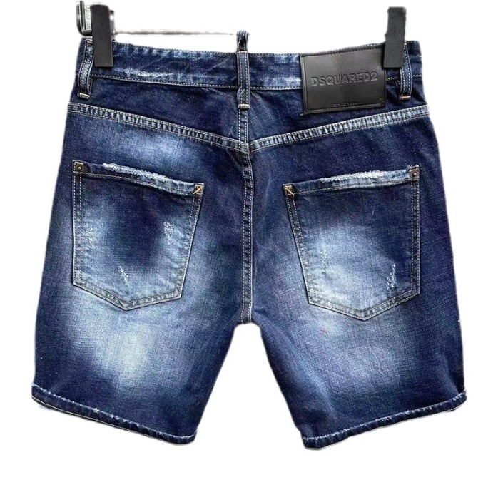 Határokon átnyúló export kék rövidnadrág férfi ötnegyedes nadrág festett divatos férfi export Aliexpress farmernadrág férfiaknak