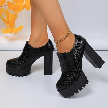 Határon átnyúló külkereskedelmi női cipők kockás, fűzős divatcipők 2024 tavasz és ősz új platform magassarkú 36-42 méret