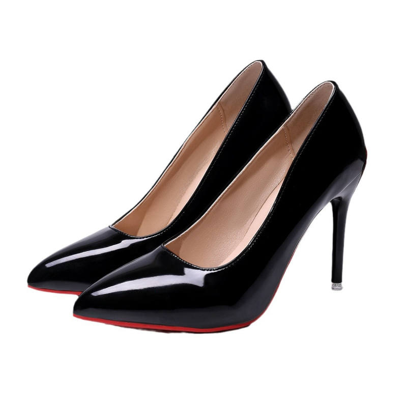 Aukštakulniai moteriški 2025 m. nauji moteriški bateliai, europietiški ir amerikietiški, elegantiški, plius dydžio, smailūs, seklios burnos, fėjos stiliaus, vieno sluoksnio bateliai, moteriški stiletai, madingi