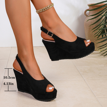 Platform Wedge szandálok Női 2025 Külkereskedelmi Plus Size Farmer Keresztcsatos Szandálok Női Amazon