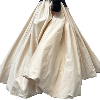 Kiváló minőségű női szoknya 2024 tavaszi és őszi új érkezésű esernyőszoknya női középhosszú, All-Match felhőszínű barackszínű szoknya