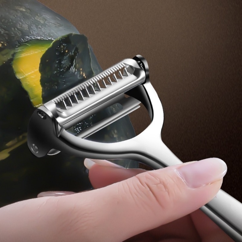 Dviguba daržovių tarka, vaisių lupimo peilis, melionų obliavimo staklės, daugiafunkcis skustukas, besišypsančio veido obliavimo staklės