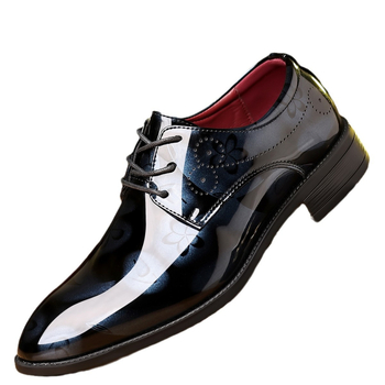 Nauji vyriški smailūs verslo stiliaus bateliai, britiško stiliaus, blizgantys, atsparūs dilimui, laisvalaikio, madingi, universalūs odiniai bateliai