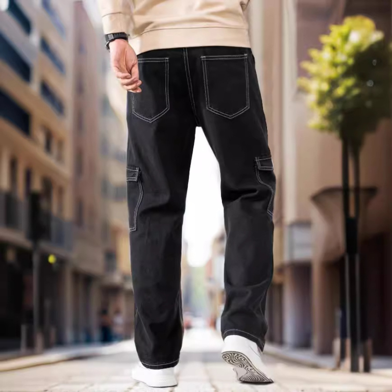 Európai és amerikai külkereskedelemből nyomon követhető temu/shein egyenes csőből készült laza nadrág férfi őszi és téli stílusú Duffian jóképű munkaruha alkalmi nadrág férfi