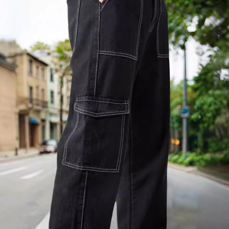 Európai és amerikai külkereskedelemből nyomon követhető temu/shein egyenes csőből készült laza nadrág férfi őszi és téli stílusú Duffian jóképű munkaruha alkalmi nadrág férfi