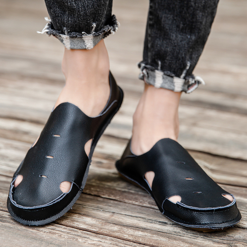 2023 m. nauji vyriški juodos skylės batai, mikropluošto minkštu dugnu, laisvalaikio sportbačiai, minkšto paviršiaus vairavimo batai, vyriški batai