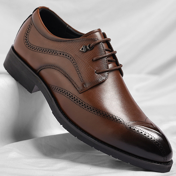 Nauji vyriški verslo stiliaus bateliai, vyriški minkšto dugno, kvėpuojantys, britiški, iš karvės odos, SJ716