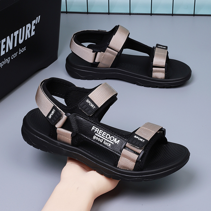 Vyriškos basutės, 2023 m. vasaros, naujos madingos sportinės ir laisvalaikio šlepetės, skirtos vairuoti, neslystantys lauko paplūdimio batai