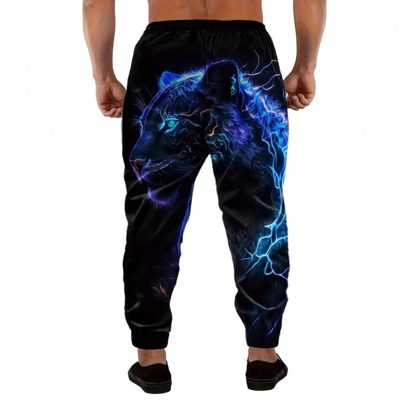 Kevad- ja sügiskuumad kõigi mängude isiksuse välgunoodiga seeria 3D-prinditud isiksusega meeste trendikad moepüksid