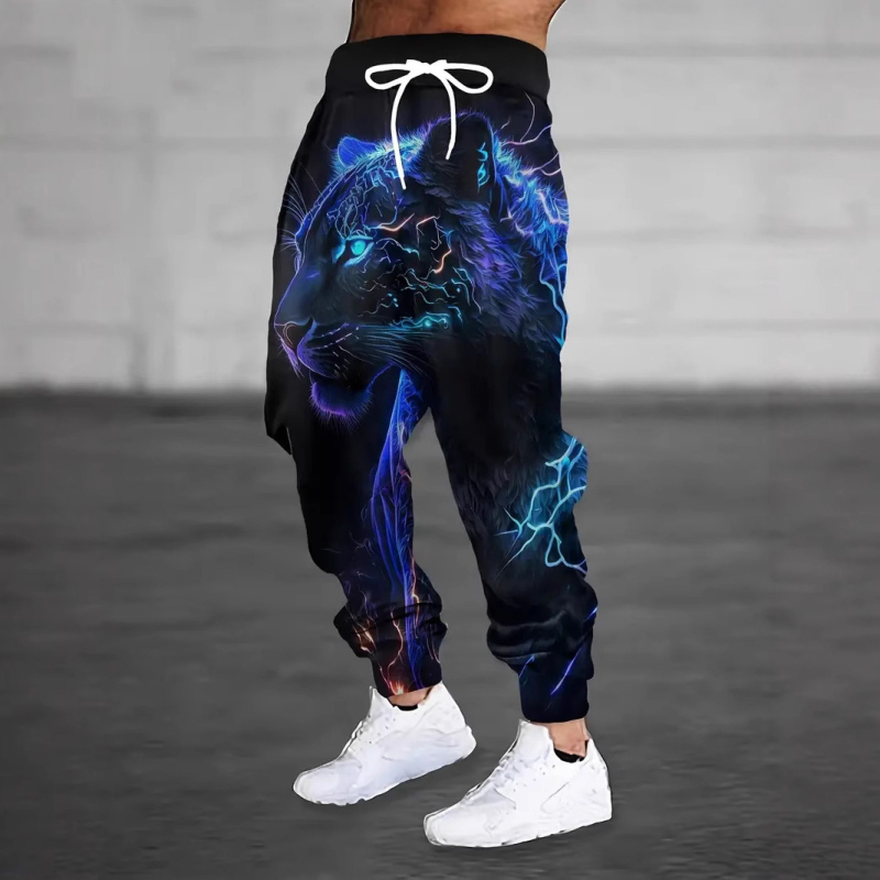 Kevad- ja sügiskuumad kõigi mängude isiksuse välgunoodiga seeria 3D-prinditud isiksusega meeste trendikad moepüksid