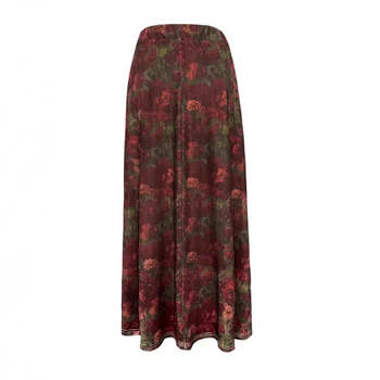 TEMU Eksplozivna nova retro umjetnička cvjetna suknja A-kroja sa stepenastim strukom