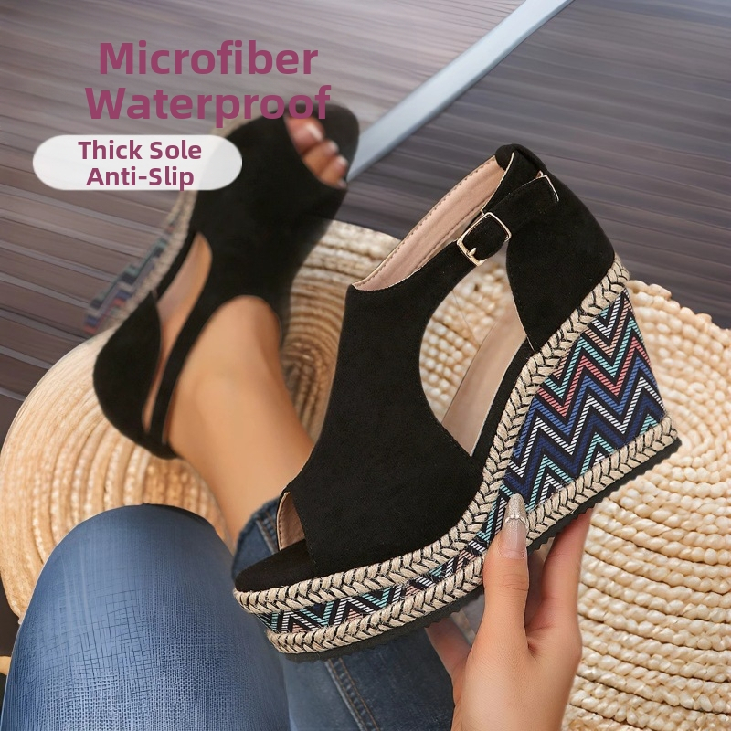 Új stílusú platformcipők, minden méretű, magas sarkú, éksarkú szandálok, női 2024-es nyári vastag aljú, platformos női szandálok