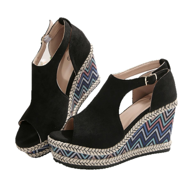 Új stílusú platformcipők, minden méretű, magas sarkú, éksarkú szandálok, női 2024-es nyári vastag aljú, platformos női szandálok