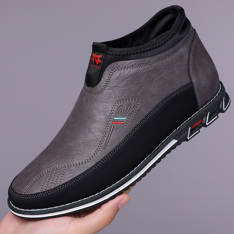 Piiriülesed Prince Casual 48 pluss-suuruses meeste kõrged kingad, väliskaubanduse mood, meeste saapad, tikitud libisevate kontsadega kingad