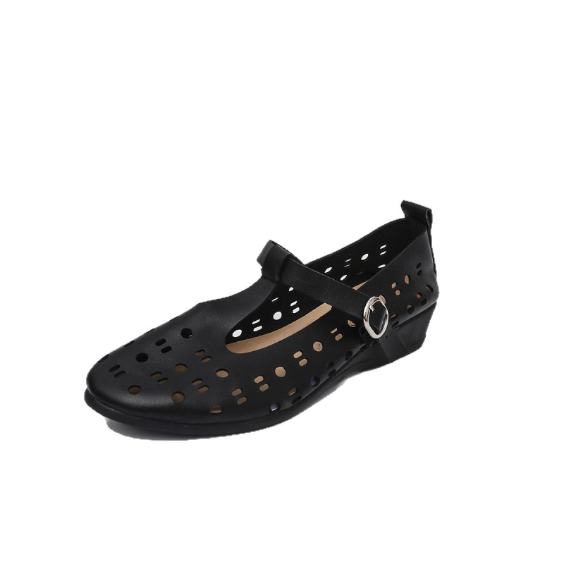 Európai és Amerikai Külkereskedelmi Új Üreges, Középsarkú Lapos Cipő Női Határon Átnyúló T-csatos Mary Jane Ékszandál Wish