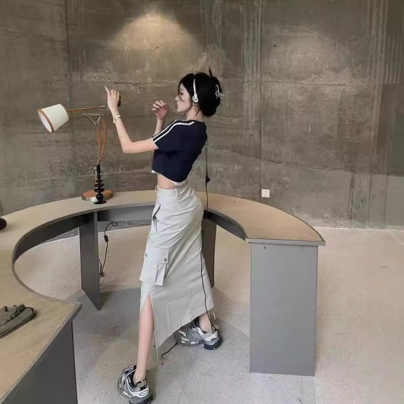 2024 Spice Girls öltöny Hamis kétrészes póló Női nyári amerikai retró hétköznapi sport stílusú Spice Girls rövid felső Női