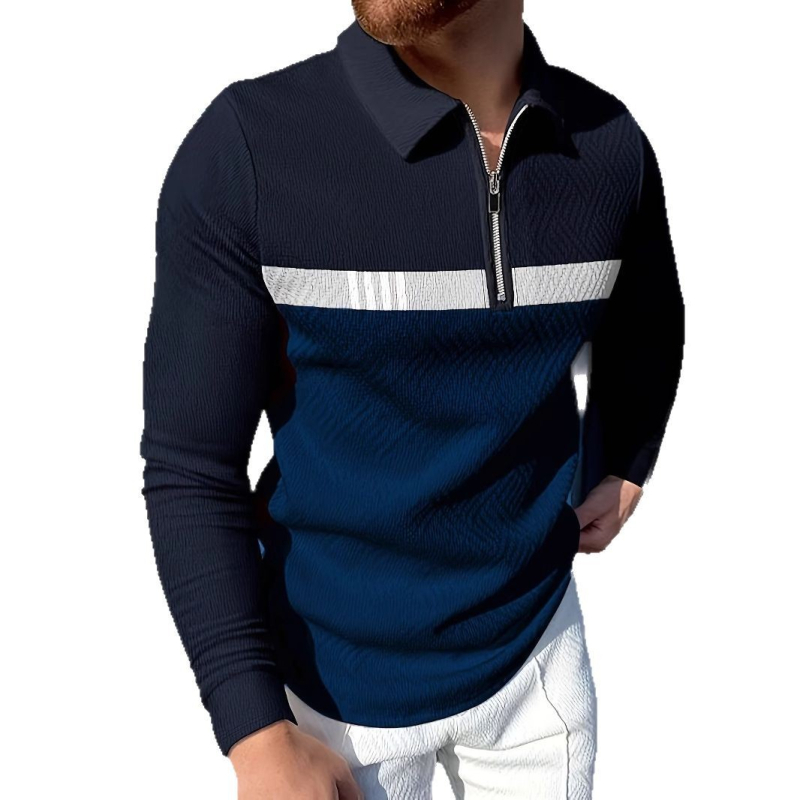 Vīriešu modes ikdienas polo krekls - ērts pārrobežu apģērbs