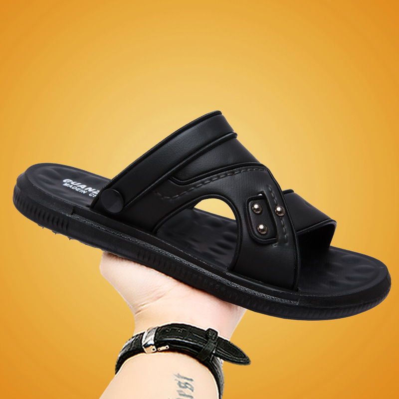 Férfi divatos szandálok divatos koreai stílusú sokoldalú strandszandálok vezetéshez hordható kettős felhasználású gyári nagykereskedelem határokon átnyúló plus size