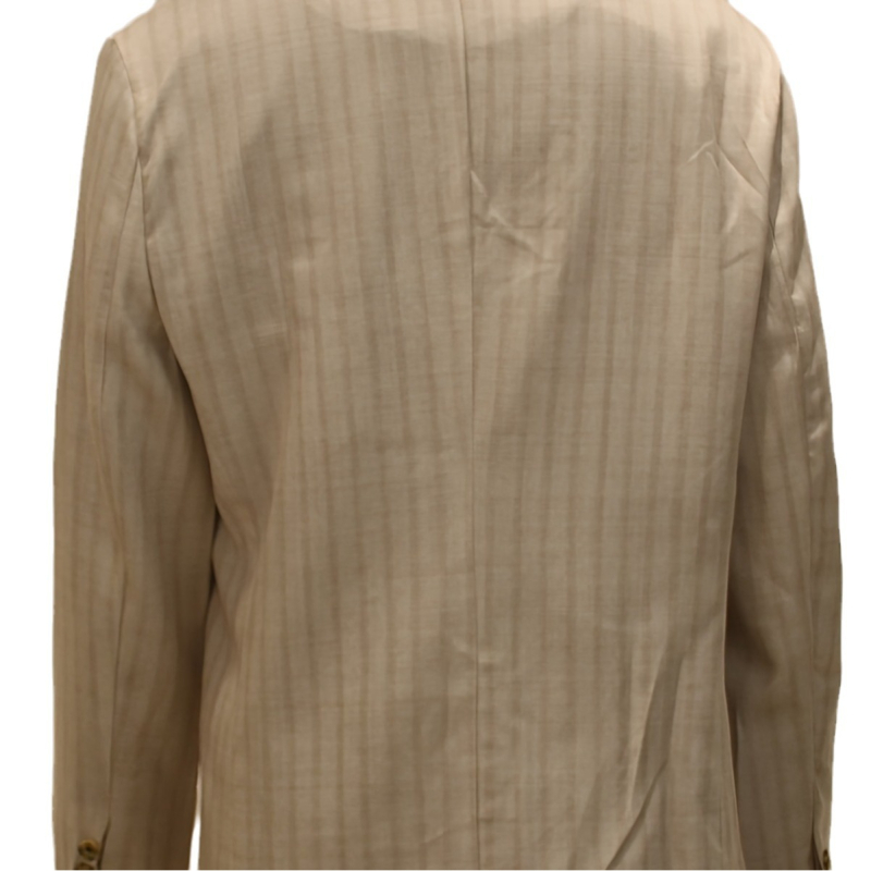 „Amazon“ perkamiausias vesterno kostiumas 2024 m. Naujas stilius, madingas rudas dryžuotas dalykinis laisvalaikio kostiumo švarkas