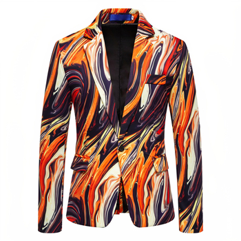 2025. gada jauns eksporta vīriešu uzvalks ar vienu pogu, digitāli drukāts, Eiropas izmēra, pārrobežu liela izmēra uzvalks vīriešiem